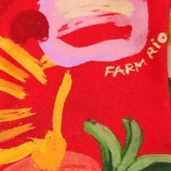 Farm Rio Mixed Fruits Ocean High-Waisted Bikini Bottom - Picture 4 of 12